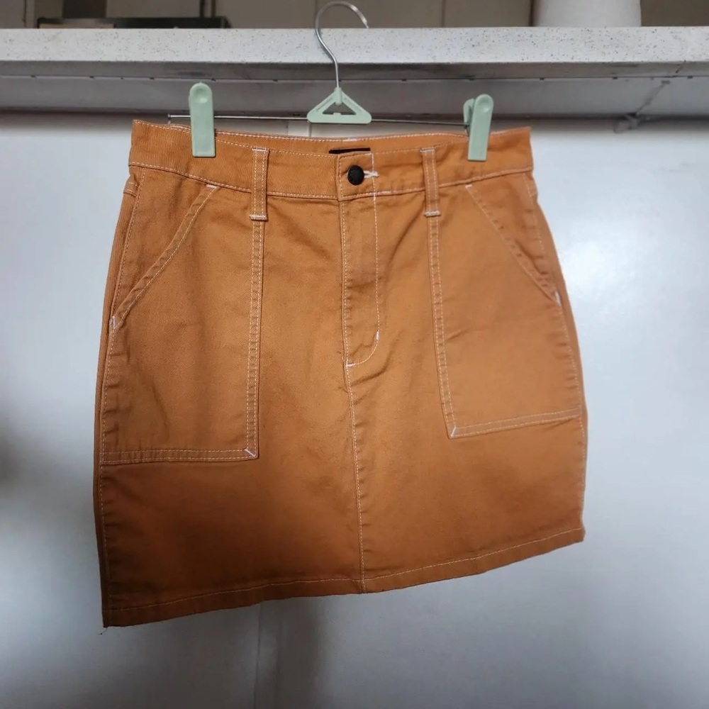 Dickies Caramel Mini Skirt with Front Pockets